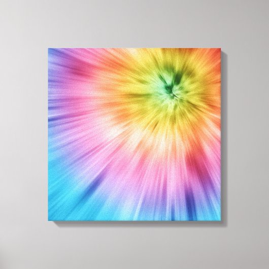 Colorful Starburst Tie Dye Canvas Afdruk (Voorkant)