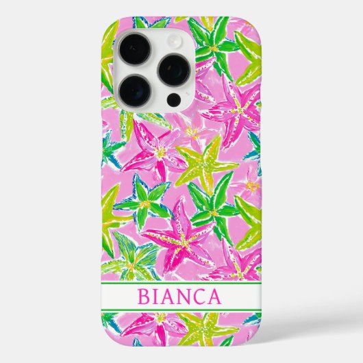 Colorful Starfish Monogrammed  Case-Mate iPhone Case (Achterkant)