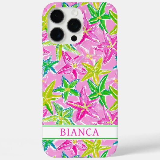 Colorful Starfish Monogrammed Case-Mate iPhone Case (Achterkant)