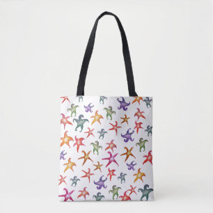 Colorful Starfish, Zee sterren Art Tas