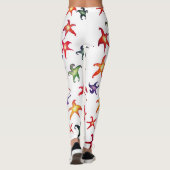 Colorful Starfish, Zee sterren Leggings (Achterkant)