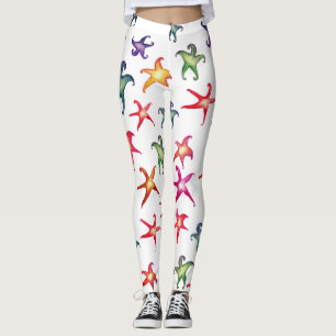 Colorful Starfish, Zee sterren Leggings