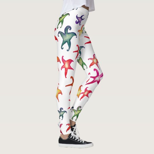 Colorful Starfish, Zee sterren Leggings (Rechts)