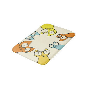 Colorful Staring lot Cats Badmat