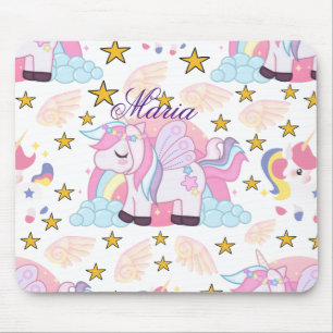 Colorful Starry Unicorn Magical Custom Name Muismat