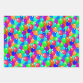 Colorful Stars Balloons Argyle Happy Joyful Fun Inpakpapier Vel (Voorkant 2)