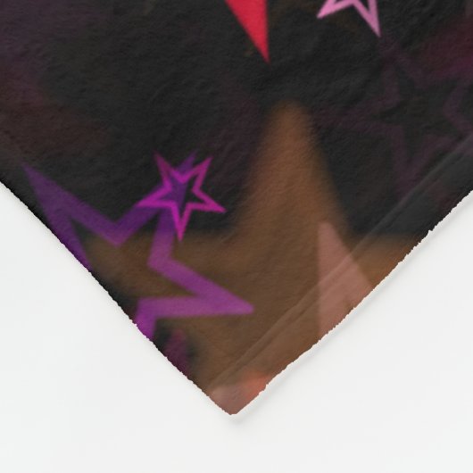 Colorful Stars Dance Whimsically  Fleece Deken (Hoek)