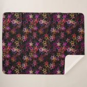 Colorful Stars Dance Whimsically  Sherpa Deken (Voorkant (horizontaal))
