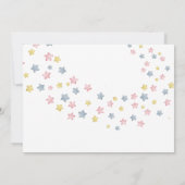 Colorful Stars Gender Neutral Baby Shower Kaart (Achterkant)