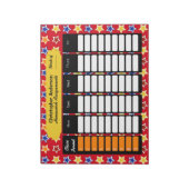 Colorful Stars Homework Assignatie Notitieblok (Linkerzijde)