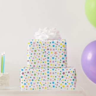 Colorful Stars Kids Birthday Cadeaupapier