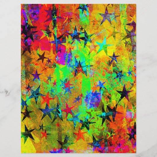 Colorful stars origami paper (Voorkant)