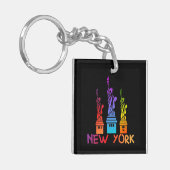 COLORFUL STATUE OF LIBERTY NEWYORK SLEUTELHANGER (Voorkant Links)