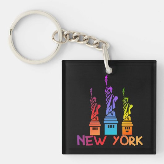 COLORFUL STATUE OF LIBERTY NEWYORK SLEUTELHANGER (Voorkant)