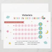 Colorful Stay in Bed Bedtime Chart for Children (Voorkant / Achterkant)