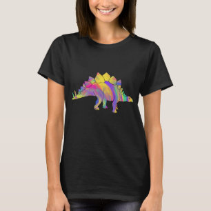 Colorful Stegosaurus Cute Jurassic Dinosaur Art T-shirt