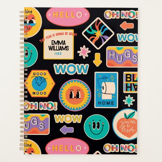 Colorful Stickers Cartoons Planner (Voorkant)