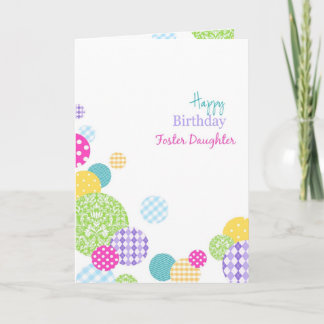 Colorful stippen Happy Birthday Foster Daughter Kaart