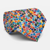 Colorful Stippen Patroon Stropdas (Opgerold)