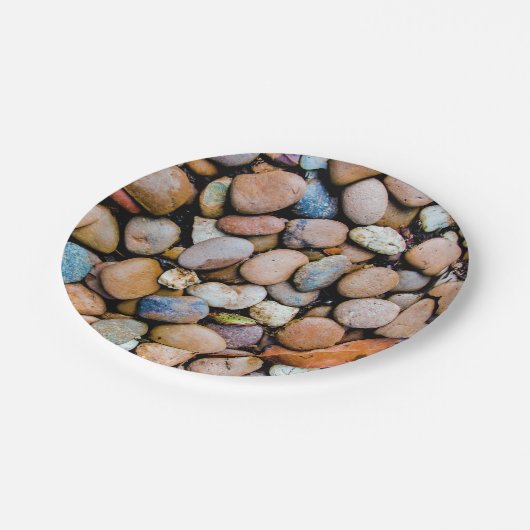 Colorful Stones Rocks Pebbles Papieren Bordje (Gekanteld)