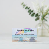 Colorful strand umbrella en stoelen in Florida Visitekaartje (Staand voorkant)