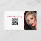 Colorful Streamers QR Code Foto Professional Visitekaartje (Achterkant)