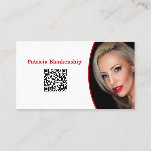 Colorful Streamers QR Code Foto Professional Visitekaartje (Achterkant)