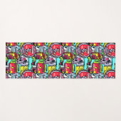 Colorful Street Pop Art Yogamat (Voorkant (horizontaal))