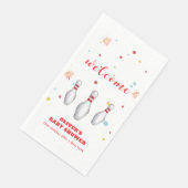 Colorful Strike Up Bowling Welcome Baby Shower  Servet (Hoek)