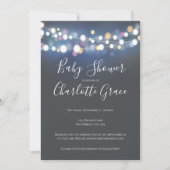 Colorful String Lights Baby shower (unisex) Kaart (Voorkant)