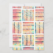 Colorful Stripe Fabulous 50th Birthday Invitation (Achterkant)
