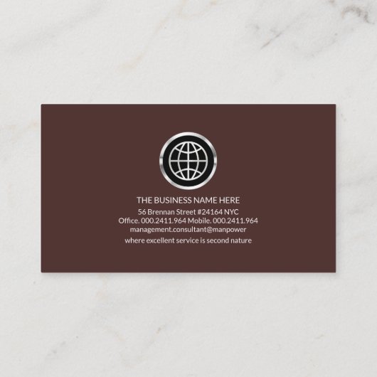 Colorful Stripe Monogram Founder CEO Visitekaartje (Achterkant)