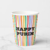 Colorful Stripe  Papieren Bekers (Achterkant)