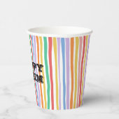 Colorful Stripe  Papieren Bekers (Rechts)