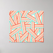 Colorful Striped Abstract Patroon Canvas Afdruk (Voorkant)