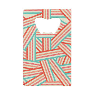 Colorful Striped Abstract Patroon Creditkaart Flessenopener