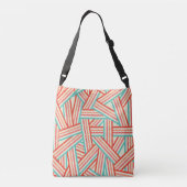 Colorful Striped Abstract Patroon Crossbody Tas (Achterkant)