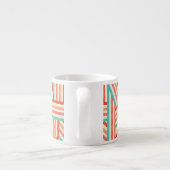 Colorful Striped Abstract Patroon Espresso Kop (Achterkant)
