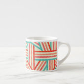 Colorful Striped Abstract Patroon Espresso Kop (Rechts)