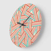 Colorful Striped Abstract Patroon Grote Klok (Hoek)