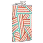 Colorful Striped Abstract Patroon Heupfles (Rechts)