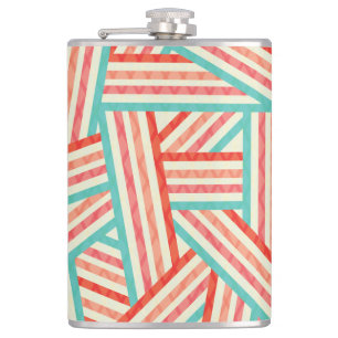 Colorful Striped Abstract Patroon Heupfles