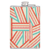 Colorful Striped Abstract Patroon Heupfles (Achterkant)