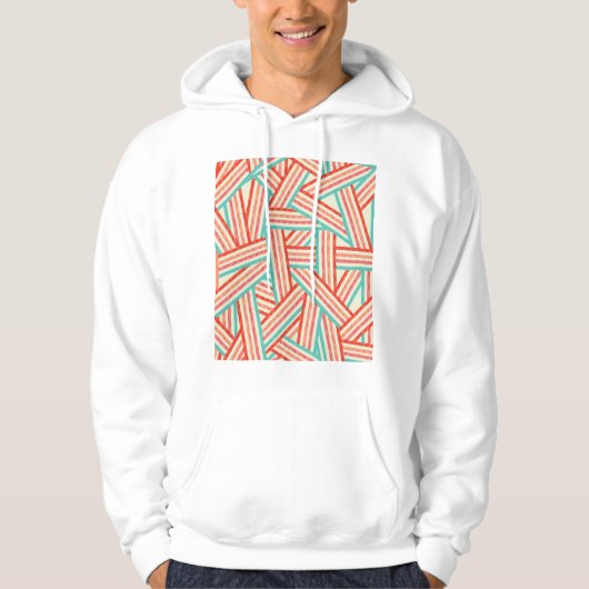 Colorful Striped Abstract Patroon Hoodie (Voorkant)