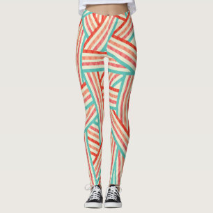 Colorful Striped Abstract Patroon Leggings