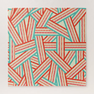 Colorful Striped Abstract Patroon Legpuzzel