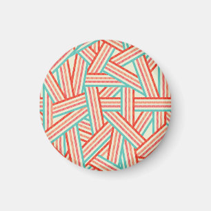 Colorful Striped Abstract Patroon Magneet