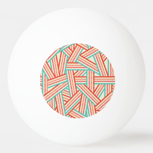 Colorful Striped Abstract Patroon Pingpongbal (Voorkant)