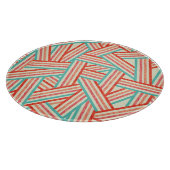 Colorful Striped Abstract Patroon Snijplank (Hoek)