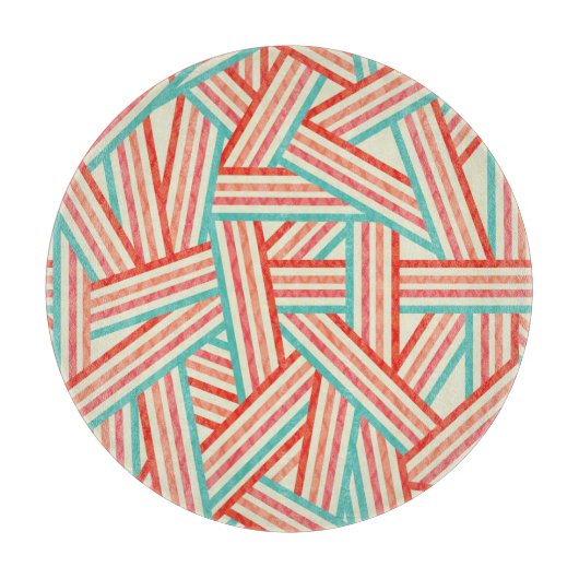 Colorful Striped Abstract Patroon Snijplank (Voorkant)